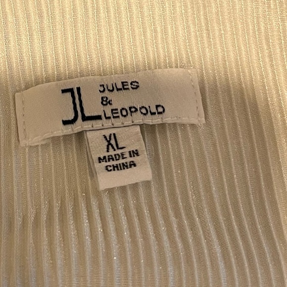 JULES & LEOPOLD – White Asymmetrical Sleeveless Blouse – Size XL - Picture 2 of 8